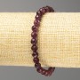 Rubellite Tourmaline Bracelet with Natural Stone, Faceted Bead, 6mm Diameter, 18cm Length (Stretch)