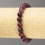 Rubellite Tourmaline Bracelet, Natural Gemstone, Faceted Beads, 8 mm Diameter, 18 cm Length (Stretch)