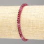 Tourmaline Bracelet (Synthetic) Faceted Rondelle, 4x3 mm, 18 cm (stretch)