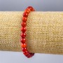 Bracelet Coral (Synthetic) Smooth Beads, Diameter 6mm+, Length 18cm (Stretch)