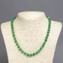 Chrysoprase Necklace (Synthetic) Faceted Bead, Diameter about 7.5 mm, Length 45 cm