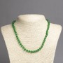 Chrysoprase Necklace with Smooth Bead, 6 mm diameter, 45 cm length
