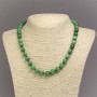 Chrysoprase Necklace — smooth beads, 10 mm diameter, 45 cm length