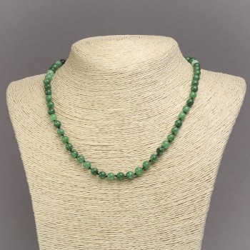 Chrysoprase Necklace (synthetic) - Smooth Beads, 6mm diameter, 45 cm length