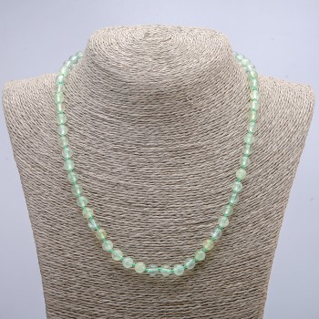 Prehnite Necklace - Smooth Bead, 6mm Diameter, 46 cm Length +
