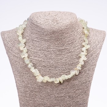 Prenite Necklace, Hammered 'Butterfly', Diameter 6x12mm (+-), Length 45–52 cm