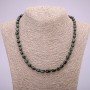 Natural Seraphinite Bead Necklace, tumble-polished finish, 7x9 mm (±) beads, 48 cm long