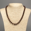 Natural Garnet Necklace with Smooth Beads, 6 mm Diameter (±), 50 cm Length+