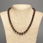 Natural Garnet Necklace with Smooth Beads, 6 mm Diameter (±), 50 cm Length+