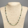 Necklace of natural chrysocolla and lazurite, faceted bead, 6mm diameter, length 50cm+