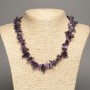 Amethyst Chip Necklace, 'Needle' Form, 16x6 mm, 48 cm