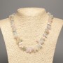 Morganite natural stone necklace chip 'Needle', 12x6 mm diameter, length 48 cm +
