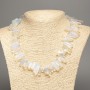 Natural stone necklace Moonstone chip 'Needle', diameter 20x8-11x3 mm, length 48 cm +