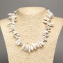 Necklace of natural kaolinite stone, chip 'Needle', diameter 20x8 mm, length 48 cm +