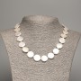Necklace of natural baroque pearls with a "gasoline" tint, diameter 15x15x4 mm, length 45 cm +