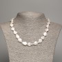 Necklace of natural baroque pearls with a 'Gasoline' shade, diameter 15x11 mm, length 45 cm +