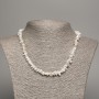 Baroque Pearl Necklace with a gasoline shade, chip-shaped 8x3 mm, length 48 cm +