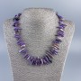 Necklace made of natural stone
Charoite shard 'Needle', diameter 15x3 mm +/- with beads, diameter 2 mm, length 50 cm +