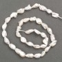 Baroque pearl beads with a gasoline tint, d 5-7×9-12 mm +-, length 38 cm