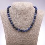 Lapis Lazuli Necklace (Synthetic) Faceted Beads, 10mm diameter, 45cm length