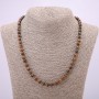 Tiger's Eye Necklace, Smooth Beads, 6 mm Diameter, 48 cm Length