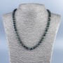 Natural Stone Necklace Ocean Jasper, smooth round beads, 6.5 mm diameter, 50 cm length