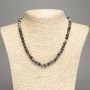 Necklace Gray Picasso Jasper (acrylic) smooth beads, 6.5 mm diameter, 48 cm length +