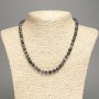 Necklace of Black Acrylic, Imitation Labradorite