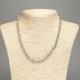 Labradorite natural stone necklace with a faceted bead, 6 mm diameter, 50 cm length +
