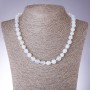 Moonstone Necklace (Synthetic) Faceted Beads, 9×10 mm, 48 cm long