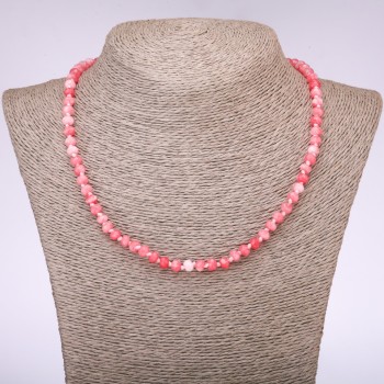 Natural gemstone 'Tourmaline' necklace, faceted rondels, diameter 6x4.5 mm, length 49 cm