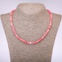 Natural gemstone 'Tourmaline' necklace, faceted rondels, diameter 6x4.5 mm, length 49 cm