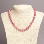 Tourmaline Necklace with Synthetic Smooth Beads, 8mm Diameter, 45cm Length