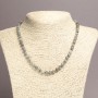 Labradorite natural stone necklace with smooth beads, 6 mm diameter, 45 cm length