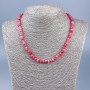 Necklace with faceted synthetic tourmaline rondelles, diameter 6×4.5 mm, length 50 cm +