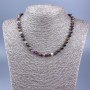 Natural Tourmaline Necklace with smooth beads, 6 mm diameter, length 50 cm