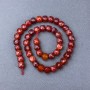 Carnelian Beads: Natural Stone Faceted Cube on Thread, Diameter 9×9 mm, Length 38 cm +/-