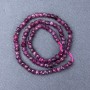 Tourmaline beads, natural stone, faceted cubes on a thread, diameter approximately 4×4 mm, length approximately 39 cm