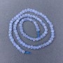 Agate Beads (Blue Chalcedony) Faceted Cube on a Thread, diameter 4x4 mm+-, length 39 cm+