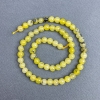 Yellow Turquoise Beads Smooth Round, 6.5 mm Diameter, On Thread, 38 cm Length