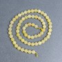 Citrine beads, natural stone, faceted round beads, 6 mm diameter ± on thread, length 38 cm+