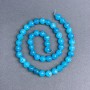 Aquamarine Beads Natural Stone Faceted Round Bead, 8 mm Diameter +/- on Thread, 38 cm Length+