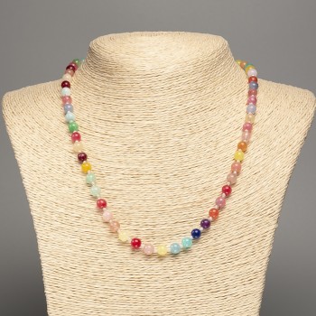 Necklace 'Assorted Smooth Bead', 6 mm diameter, 49 cm length