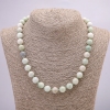 Natural Larimar Stone Necklace, smooth beads, 10mm diameter, length 45cm +