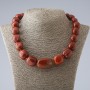 Clearance. Red jasper natural stone necklace, large graduated beads, 12-21 mm diameter, 49 cm length