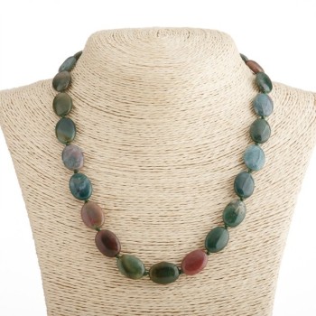 Jasper Necklace 13×18 cm flat oval, length 47 cm +/- with clasp