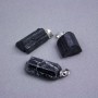 Pendant with natural Tourmaline Sherl 26x14 mm +