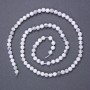 Kaholong beads, natural stone, faceted round bead, 4 mm diameter ± on thread, length 39 cm+