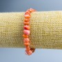 Caramel mother-of-pearl bracelet, 8x6 mm beads, 18 cm long (stretch)