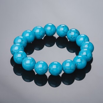Elastic bracelet Turquoise (pressed) 12mm